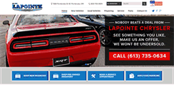 Desktop Screenshot of lapointechrysler.com